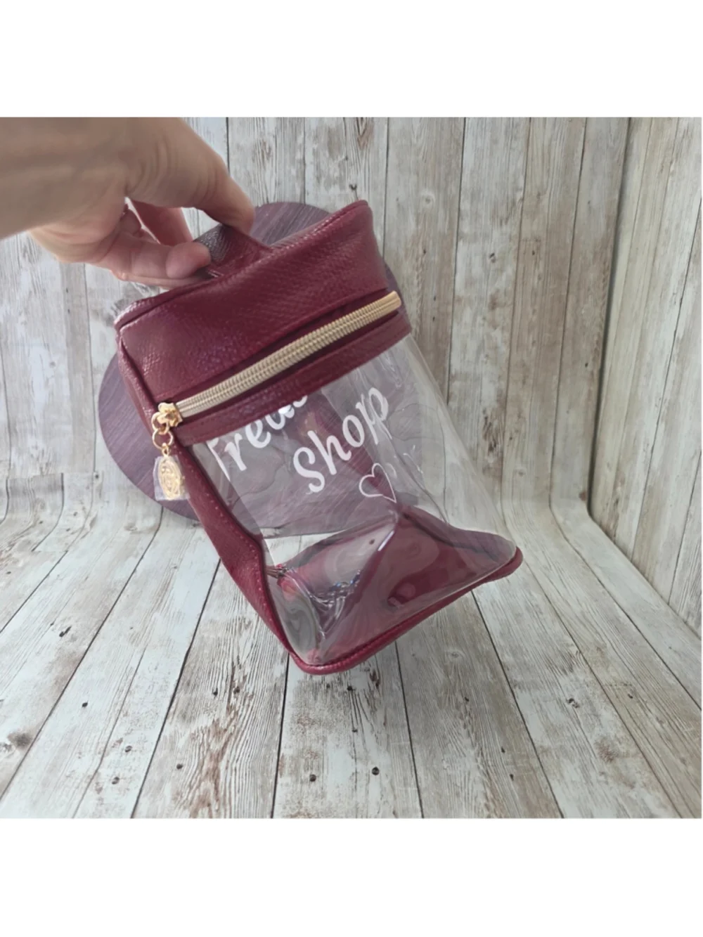 Lancôme Cosmetic Bag Red Clear NWOT